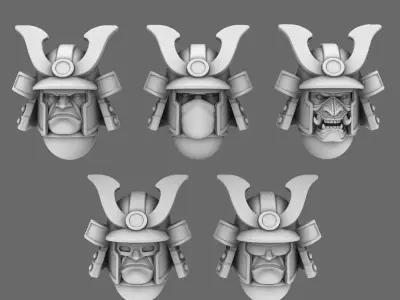 Cyber Samurai V1 Exterminator Helmet 3D print model