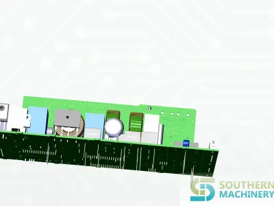 LED lighting driver PCB assembly machine manufacturing 3D model