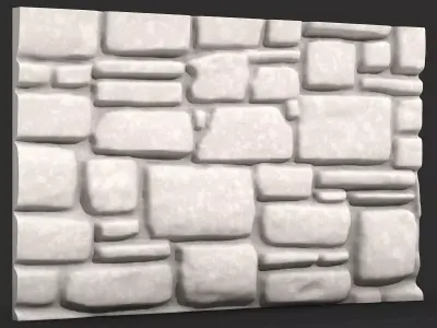 Stone Wall Kitbash Part Detail 3D print model purchase