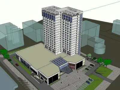vacation spot-Resort-Fashion Leisure Hotel-0210 3D model