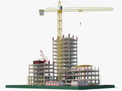  Construction Building site 3D model