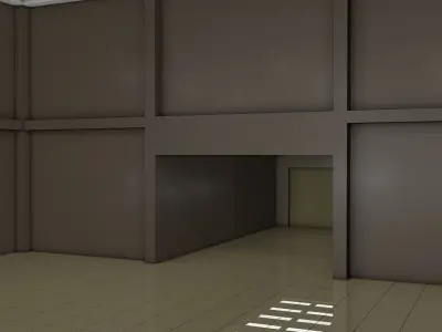Empty Room Low-poly 3D model