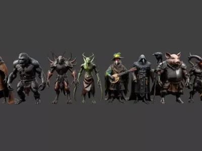 Animal Warrior Pack 5 Low-poly 3D model