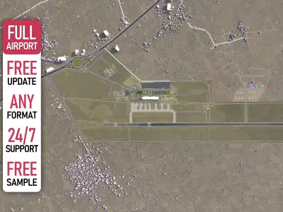 Urmia - 3D Airport Model Low-poly 3D model