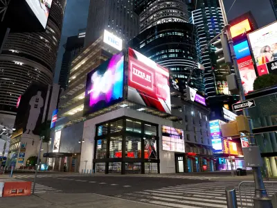  City no brand advertising Day and Night 