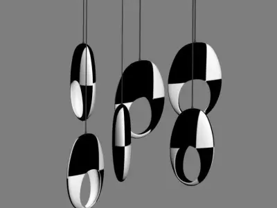 cement celling lamps 3D model