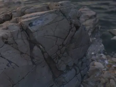 Beach Photogrammetry Pack Low-poly 3D model