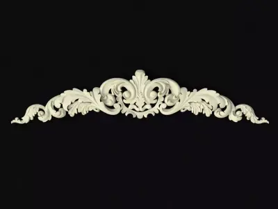 dekor shabby chic ornate border 3D model purchase