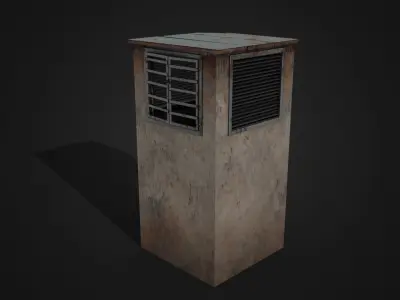 Outdoor Ventilation Shafts Low-poly 3D model
