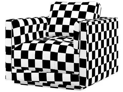 Kiera Swivel Chair in Various Colors Low-poly 3D model