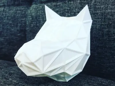 Wolf Head Poly 3D print model