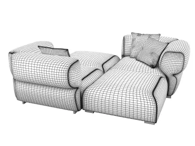 Butterfly modern sofas and chairs for living room 3D model