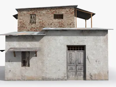 Slum h old house Low-poly 3D model