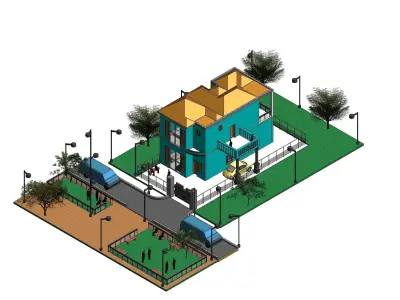 Revit House Project 3D model