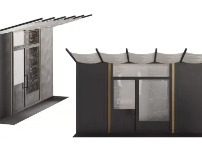 Cafe Facade Element 3D model