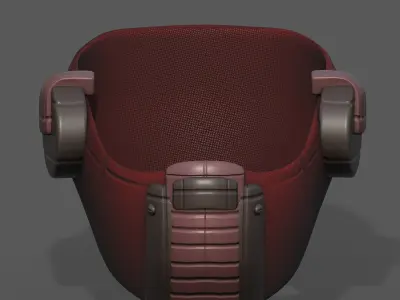 Gas mask helmet scifi futuristic respirator  Low-poly 3D model