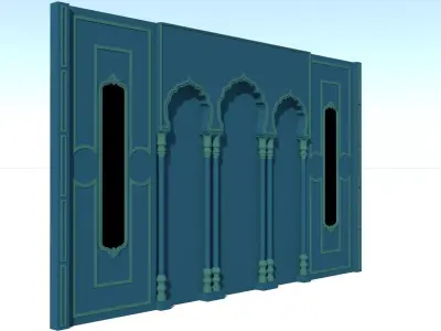 Heera mandi wall panel 3D model