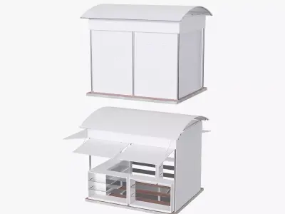 Kiosk Low-poly 3D model