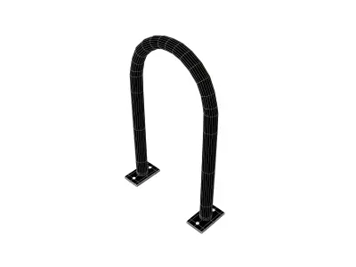 Hoop Rack v1 005 Low-poly 3D model