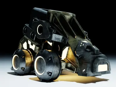 sci-fi vehicle 3D model by Abbadon-Abyss - PBR