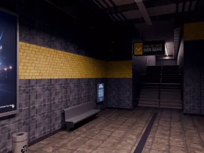 Underground Subway - Blender Scene 3D model