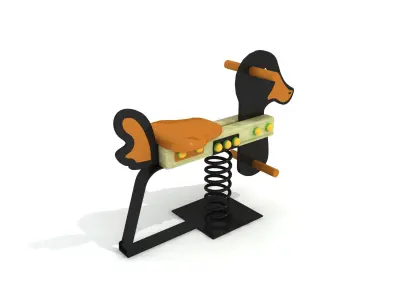Kids Game Play Equipment 009 Wood Duck Rocker 3D model