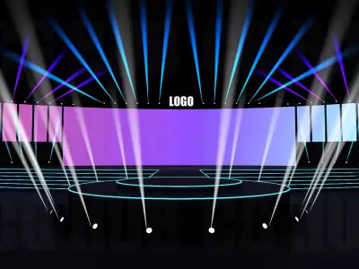 Event stage design 3D model