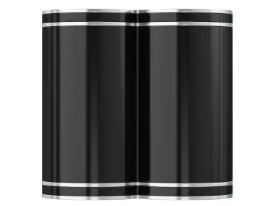 Double Black Cylindrical Light 3D Model 3D model