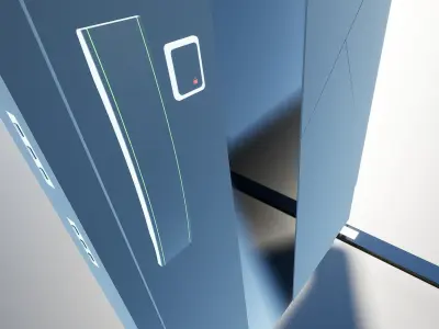 Door AX2 Low-poly 3D model