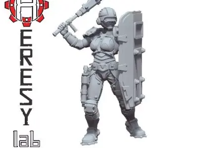 Heresylab - Sauberung  female Enforcer 3D print model