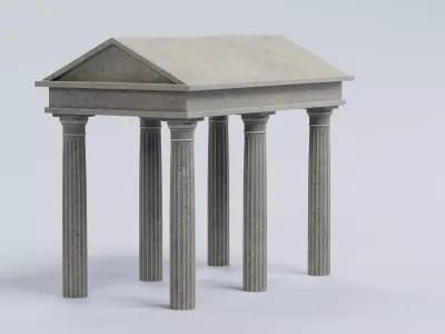 Doric Temple - Ancient Classical Shrine Architecture 3D model