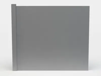 Wooden fence Low-poly 3D model