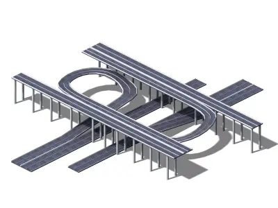 City Road - Overpass 01 3D model