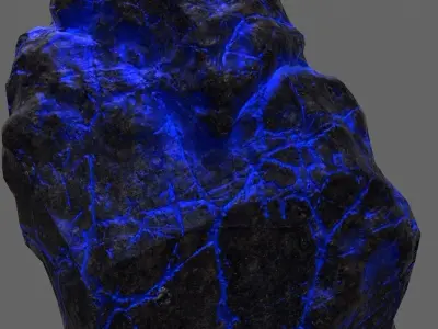 Glowing Rock Low-poly 3D model