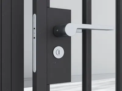Aluminium door 330 3D model