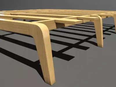 cama linea smooth Low-poly 3D model