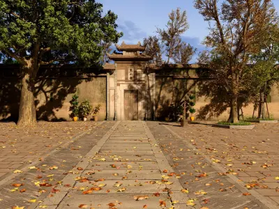 ancient architecture 3D model Low-poly 3D model