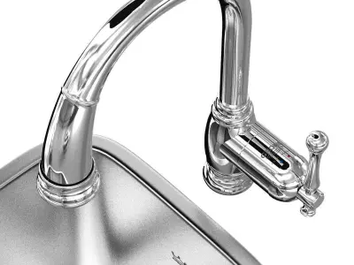 Grohe Bridgeford Faucet and Steel Queen Stainless Steel sink  3D model