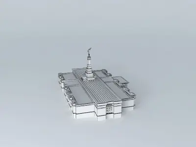 LDS. Templo Mormon, Montréal Québec Temple 86 th. operating. Free 3D model