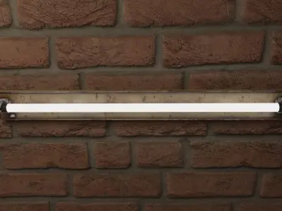 Fluorescent Lamp Low-poly 3D model