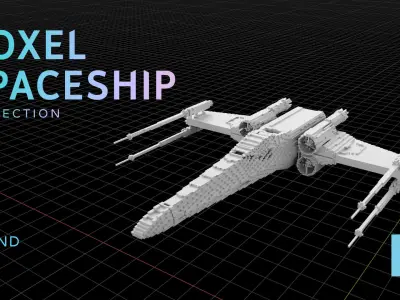 STAR WARS 3D VOXEL SPACESHIP Collection 3D model