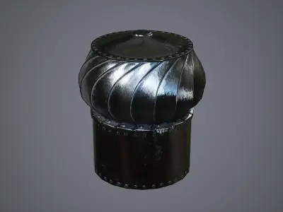 Rotating Roof Ventilation  Low-poly 3D model