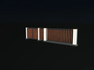 Modern fence 3D model