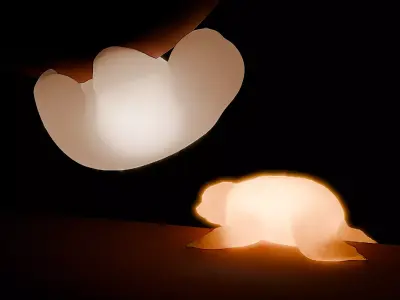 Indirect lighting in the sloth 3D model