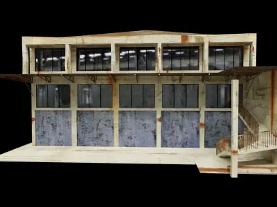 empty building Low-poly 3D model