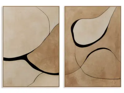Abstract Painting Frame set 3D model 851