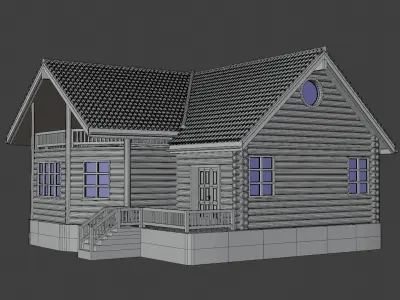 Log Cabin 3D model