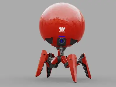 OCTOPUS DROID  rigged  3D model