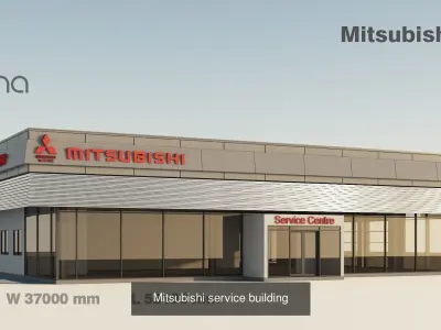 Volkswagen and Mitsubishi services 3D Model Pack
