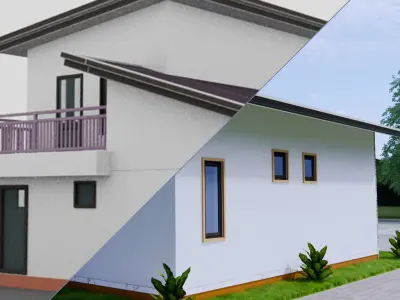 26x36-9x11 Metre House Plan 936 sqft 3D Model 3D model